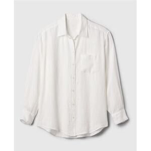 Old Navy Women’s Boyfriend Button Down Shirt White Long Sleeve Oversized Top S